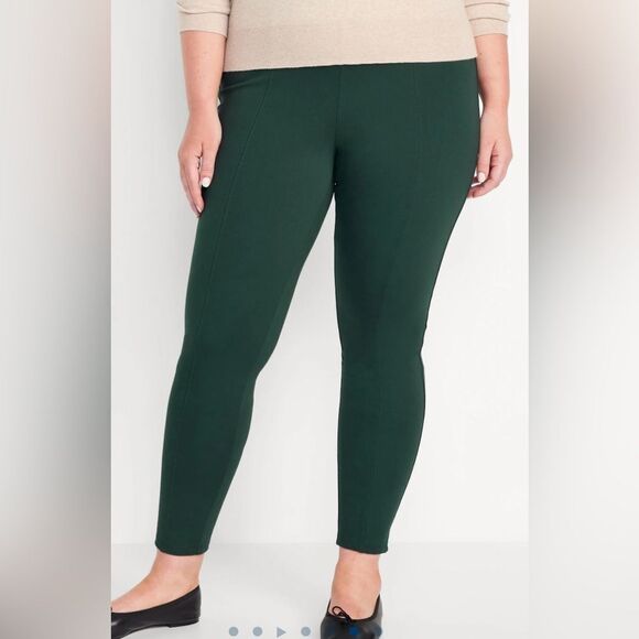 NWOT Old Navy Plus Size Maroon High Waisted Knit Skinny Ankle Pants - Size 4XL - Picture 7 of 8